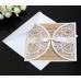 Square Invitation Card With Envelope Butterfly Wedding Invitation White Card
